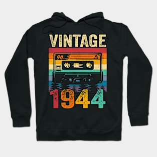 Vintage 1944 80th Birthday Gifts 80 Year Old For Men Women Hoodie